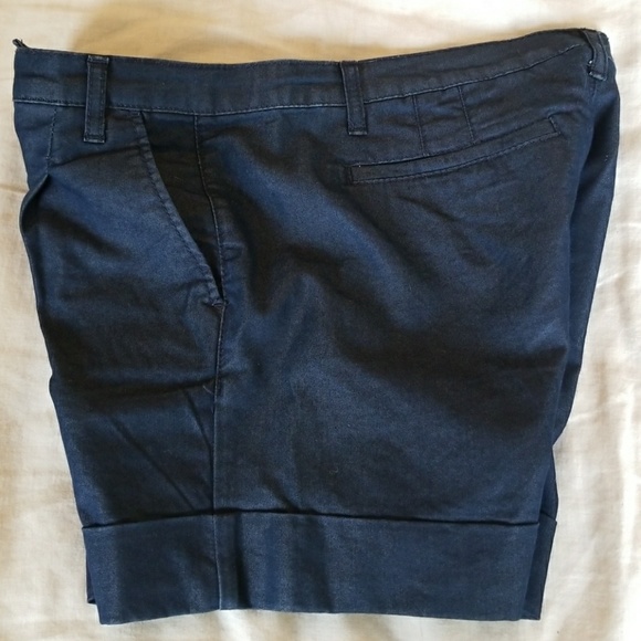 Navy Benetton Jeans Shorts Sz 40 - Picture 3 of 6